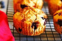 Blueberry Banana Muffins Recipe with Moist, Tender Crumb