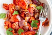 Crispy Air-Fried Tomatoes and Caramelized Onions Recipe