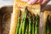 Crispy Asparagus Tart with Herbed Goat Cheese