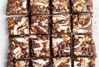 Decadent Rocky Road Brownies with Marshmallows and Nuts