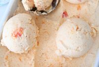No-Churn Peach Ice Cream with Fresh Peaches and Cream