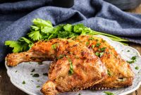 Crispy Air Fryer Chicken Leg Quarters with Garlic Herb Rub
