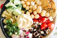Mediterranean Grain Bowl with Chickpeas, Feta & Lemon Dressing
