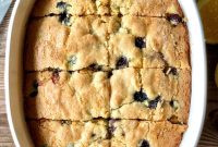 Lemon Blueberry Breakfast Cake Recipe with Zesty Glaze