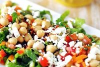 Chickpea, Pumpkin Seed and Feta Salad with Lemon Dressing
