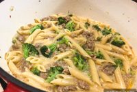 One-Pot Sausage, Pasta & Broccoli Skillet Dinner