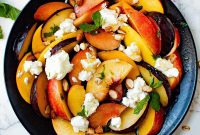 Stone Fruit Salad with Goat Cheese and Honey-Lemon Vinaigrette
