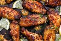Crispy Lemon Garlic Chicken Wings Recipe