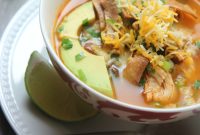 Spicy Chicken Tortilla Soup Recipe with Crispy Tortilla Strips