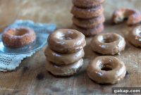 Baked Applesauce Donuts with Brown Butter Maple Caramel Glaze