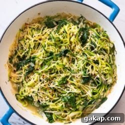 Healthy Zucchini Noodles Recipe with Spinach Parmesan @EatBetterrecipes