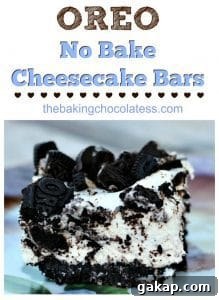 OREO Cheesecake No Bake Bars :)
