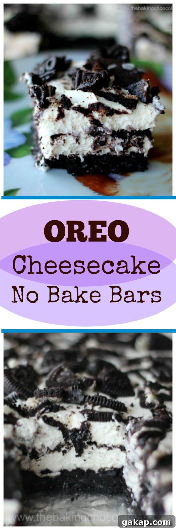 OREO Cheesecake No Bake Bars :)