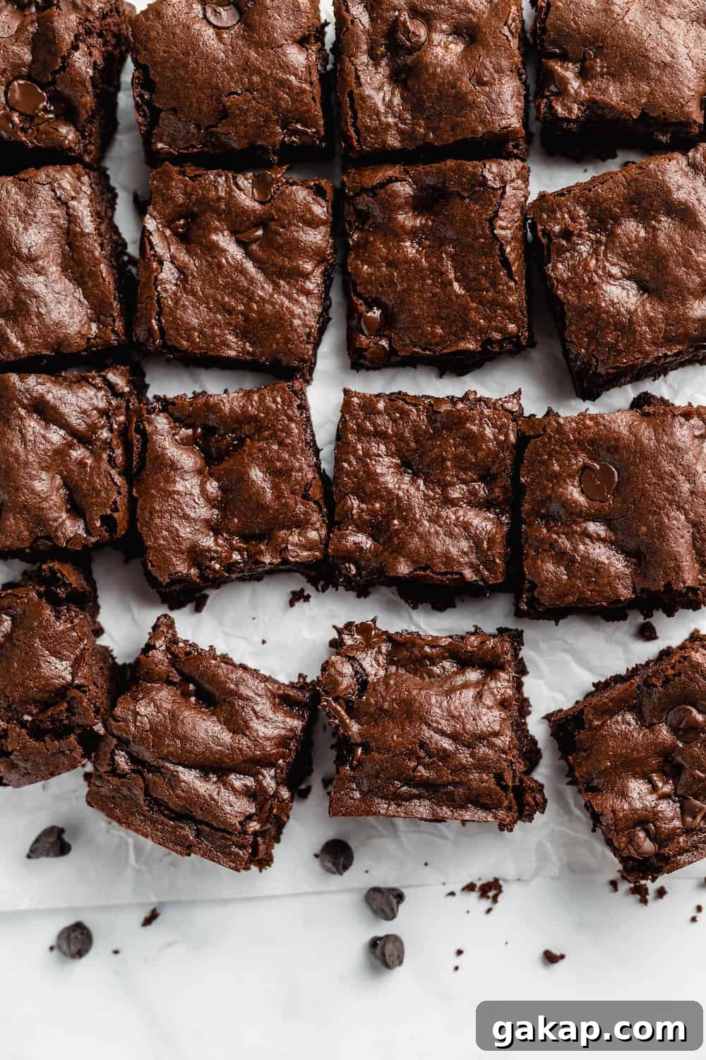 12 chocolate chip brownies.