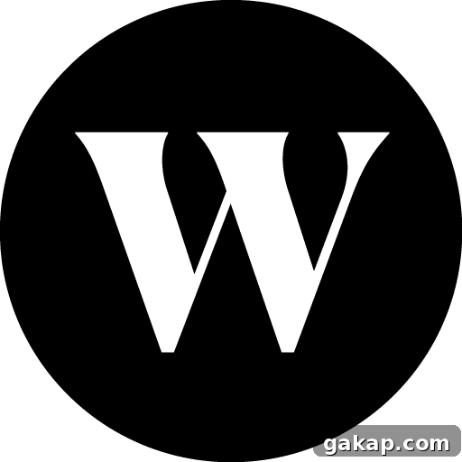 Black circle with white W.