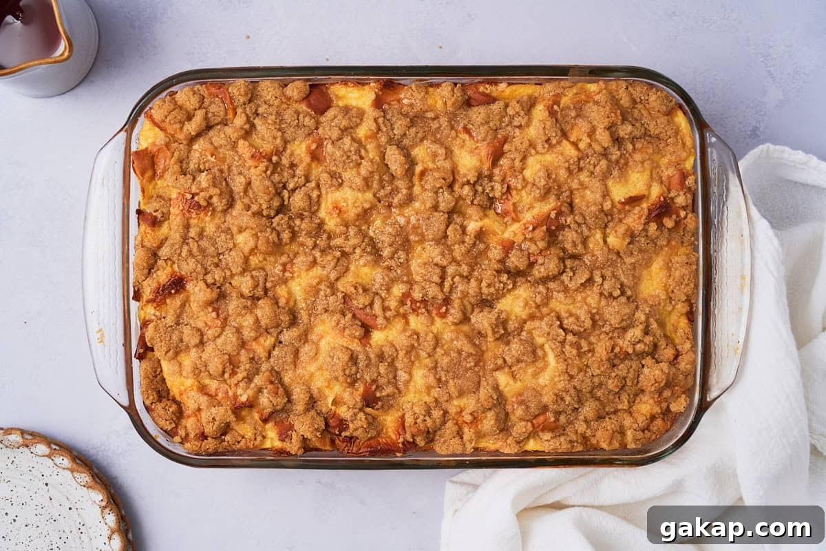 just out of the oven hawaiian roll french toast bake