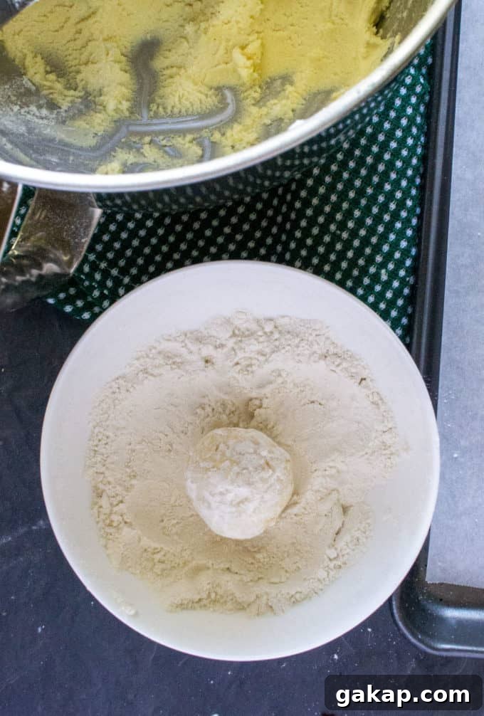 lofthouse christmas light cookie ball in flour