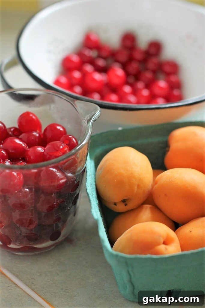 Apricot and Evans Cherry Crisp Recipe for Summer Baking 6 Apricot and Evans Cherry Crisp; BC apricots and Alberta cherries - what a team