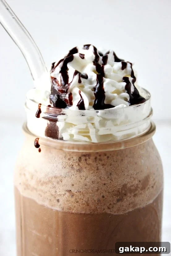 2-Minute Homemade Mocha Frappuccino crunchycreamysweet.com