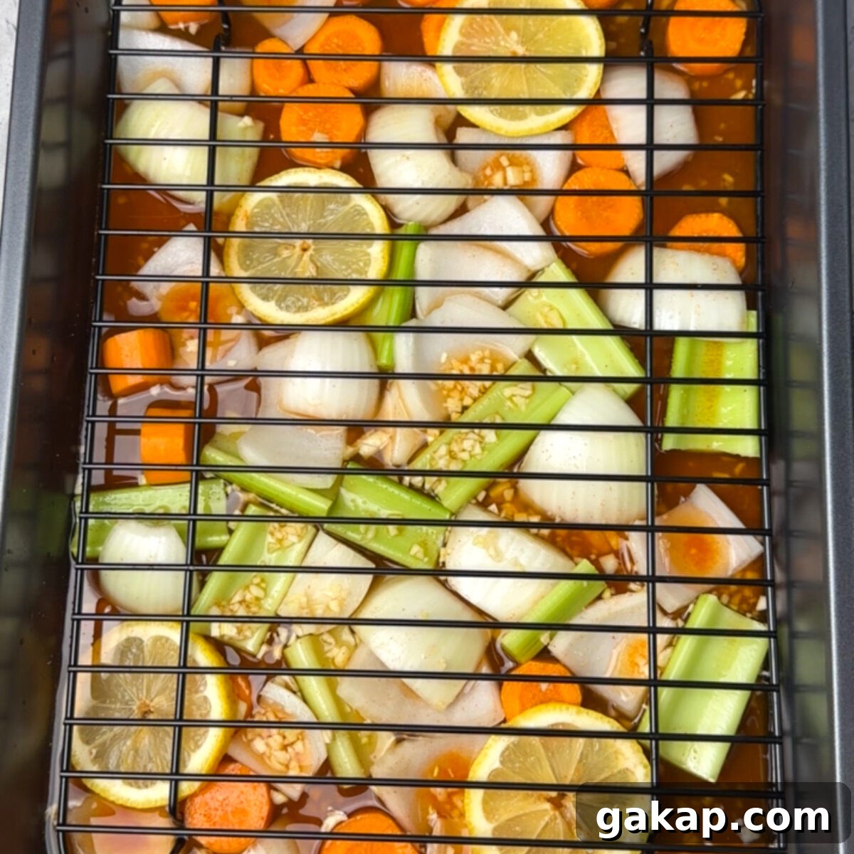 Maple-Glazed Butterball Turkey for a Juicy Holiday Dinner 5 Prep all the veggies & broth underneath the rack!