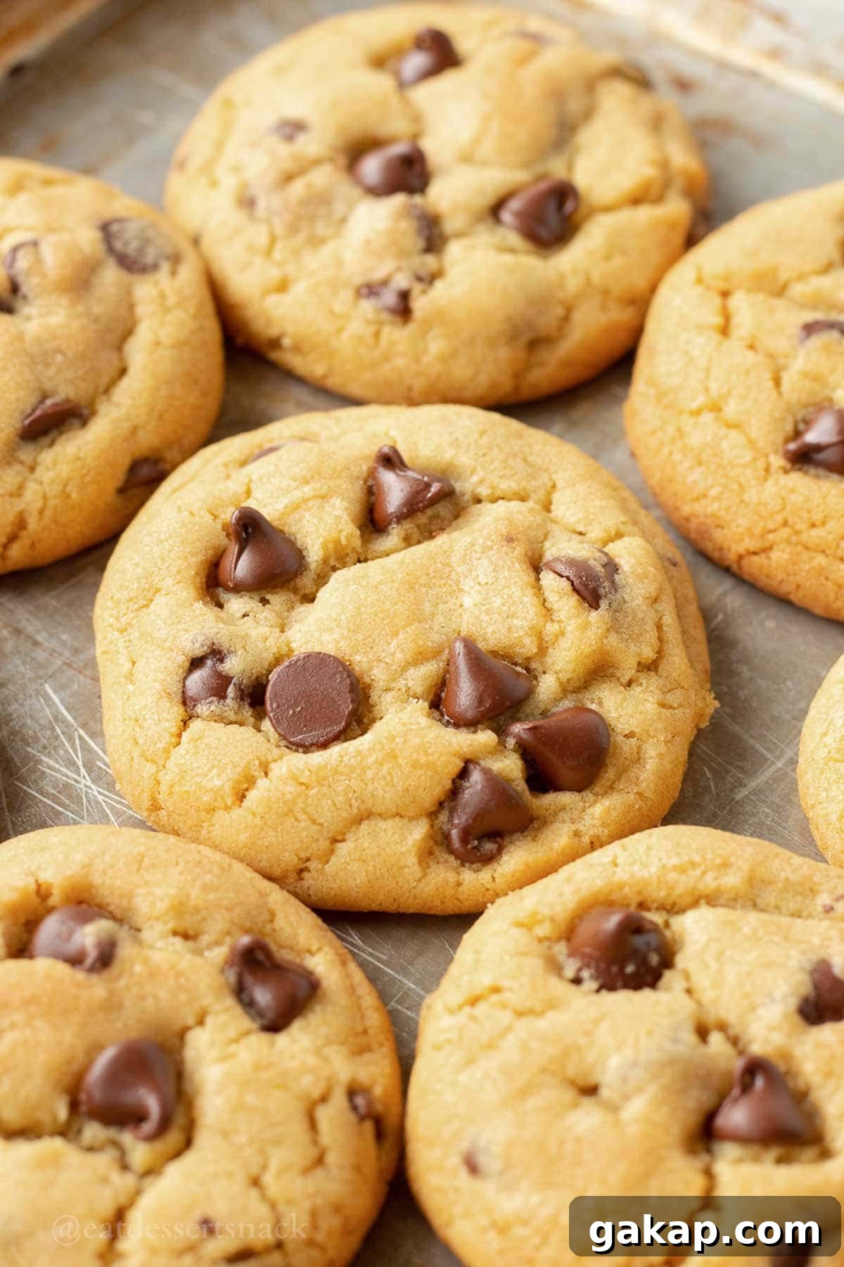 Baked cookies on baking sheet.