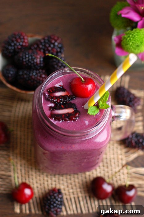 Blackberry and cherry smoothie