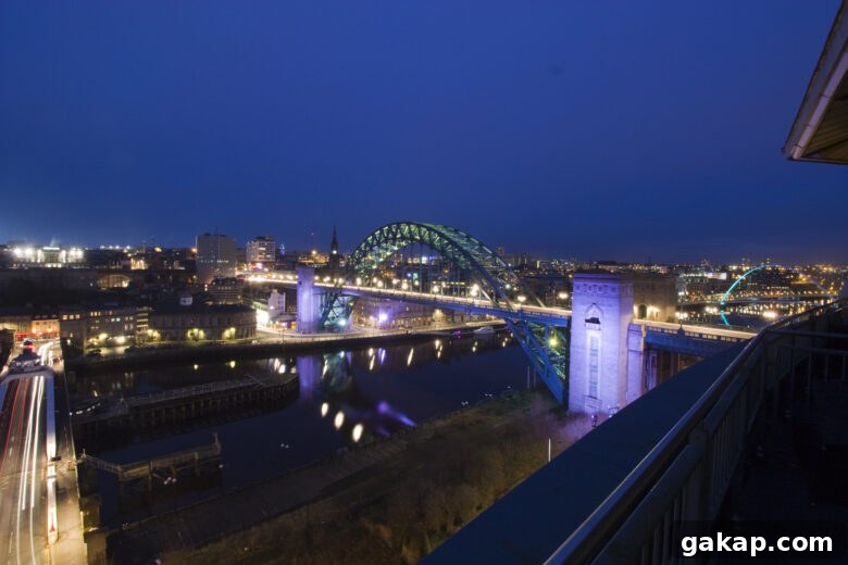 The Tyne and bridge in Newcastle