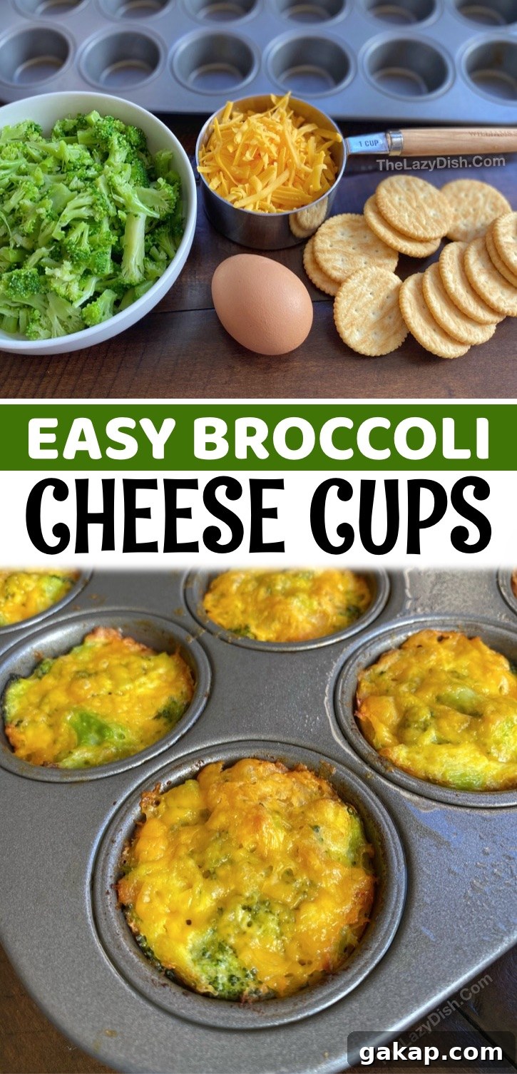 Easy Cheesy Baked Broccoli Cheese Tots - crispy broccoli cheese cups made with broccoli, cheddar, Ritz crackers and egg.
