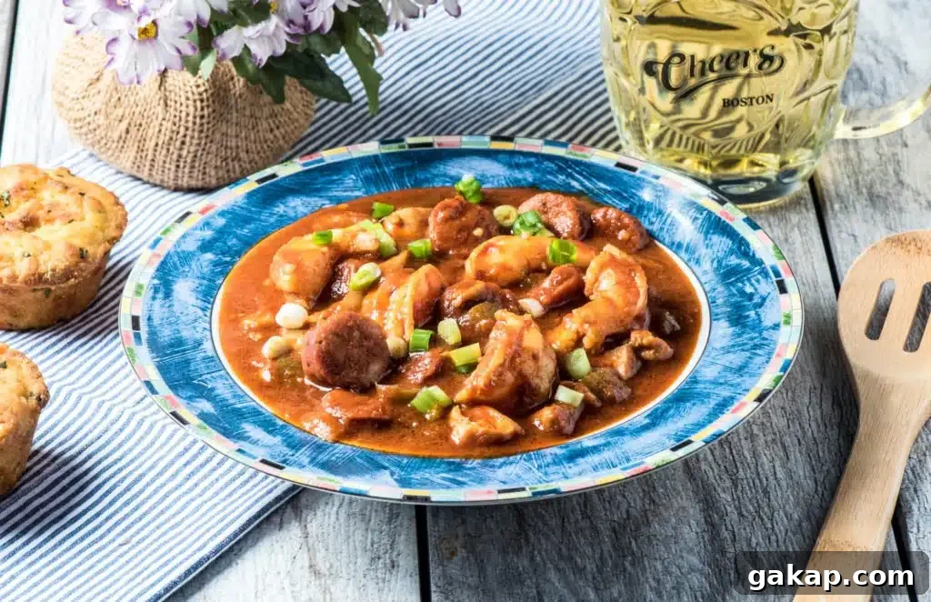 Chicken, Shrimp & Sausage Gumbo Recipe for Flavorful Creole Comfort 2 Gumbo bowl 1