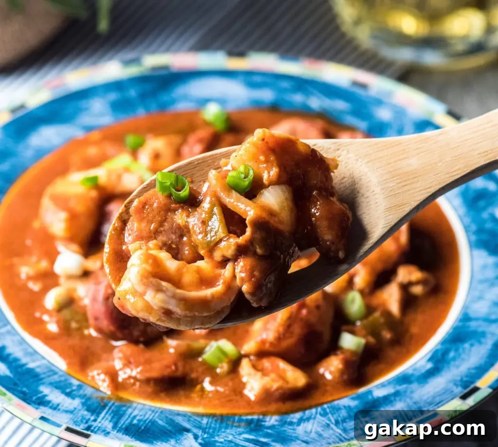 Chicken, Shrimp & Sausage Gumbo Recipe for Flavorful Creole Comfort 7 Serve