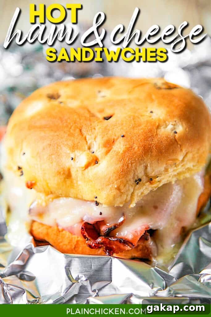 Melted Ham and Cheese Sandwiches: Quick Oven & Skillet Recipes 5 baked ham & cheese sandwich in aluminum foil