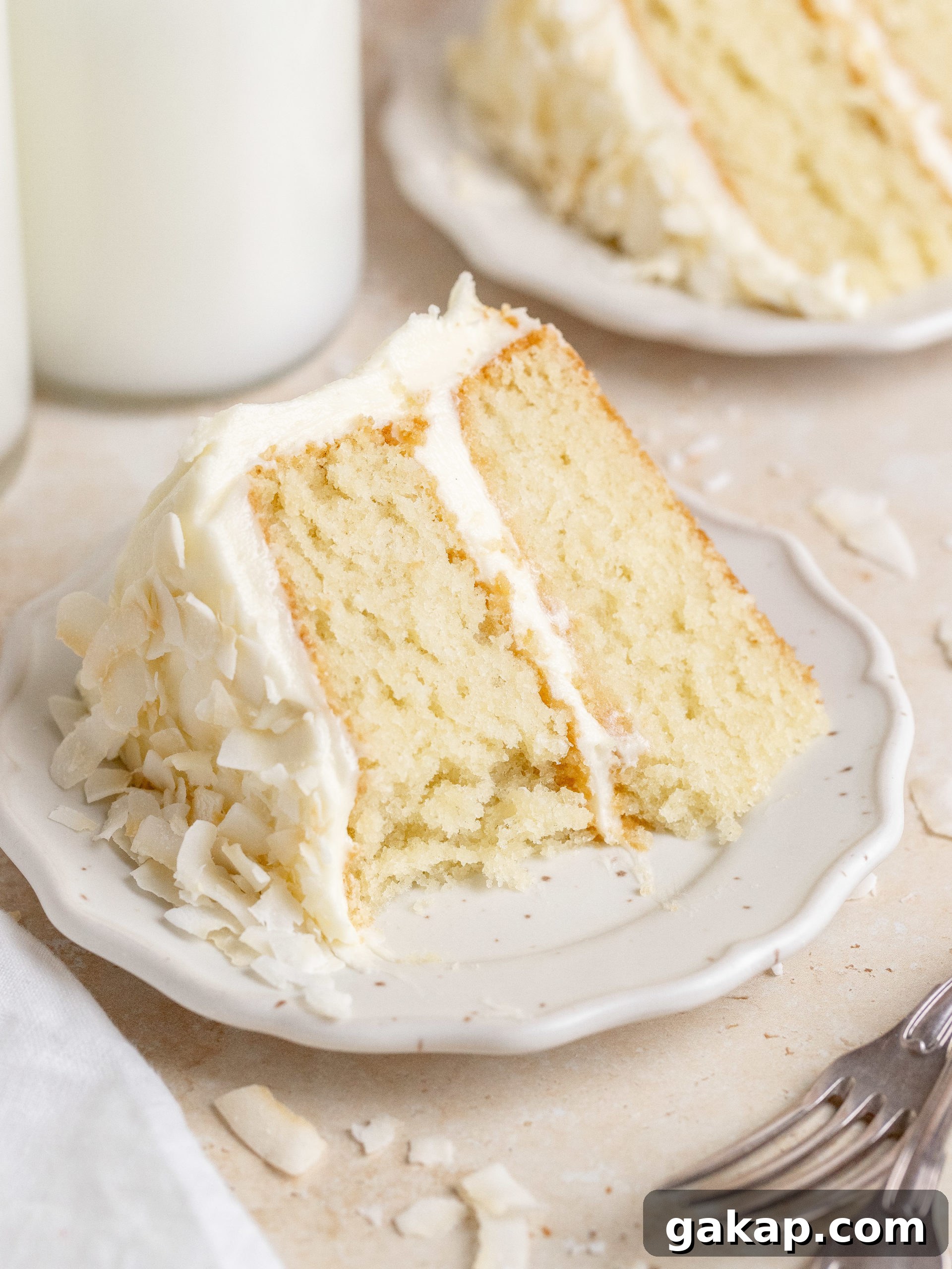 Coconut cake slices