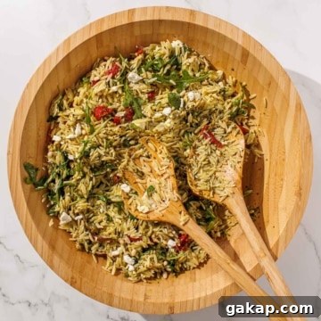 Orzo pesto salad