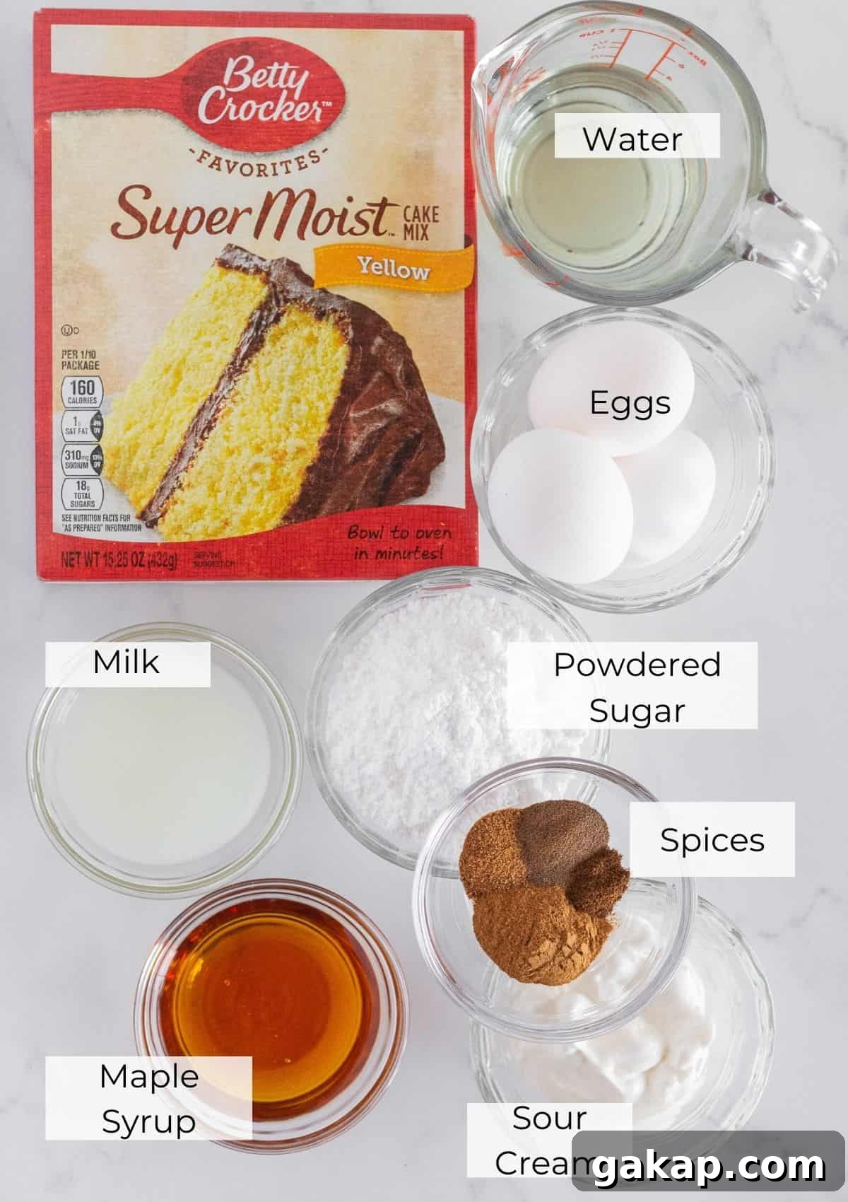 Moist Bundt Spice Cake Made with Cake Mix – Simple Holiday Dessert 3 Ingredients needed to make a spice bundt cake.