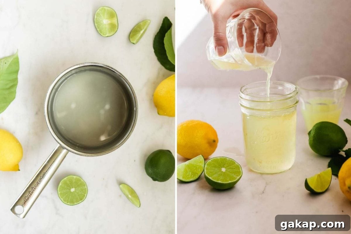 Easy steps to make homemade sweet and sour mix.