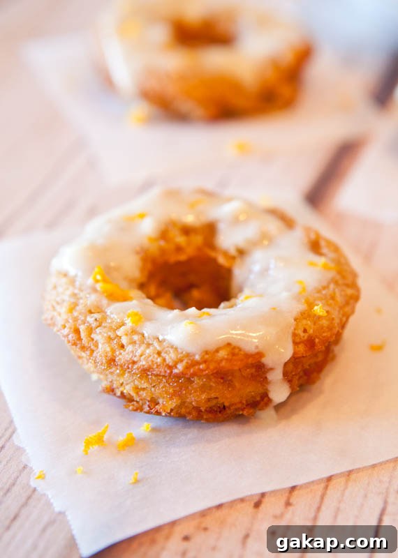 Baked Orange Banana Coconut Donuts