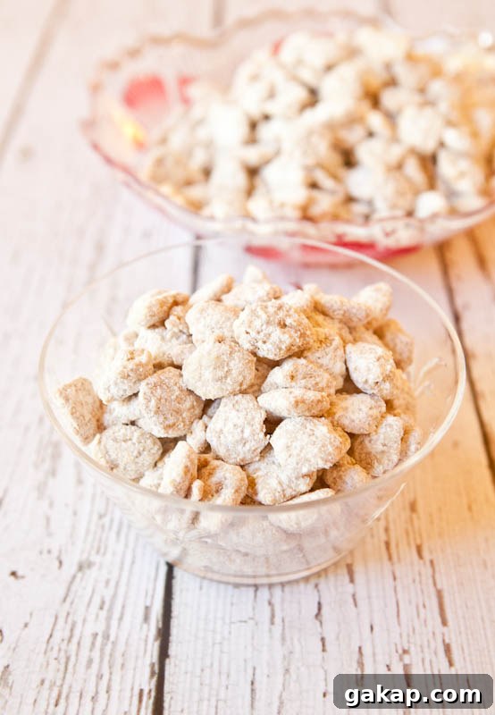White Chocolate Vanilla Peanut Butter Puppy Chow