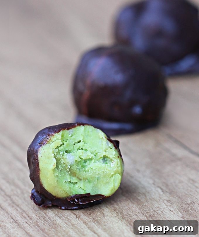 Avocado Fudge Bites closeup