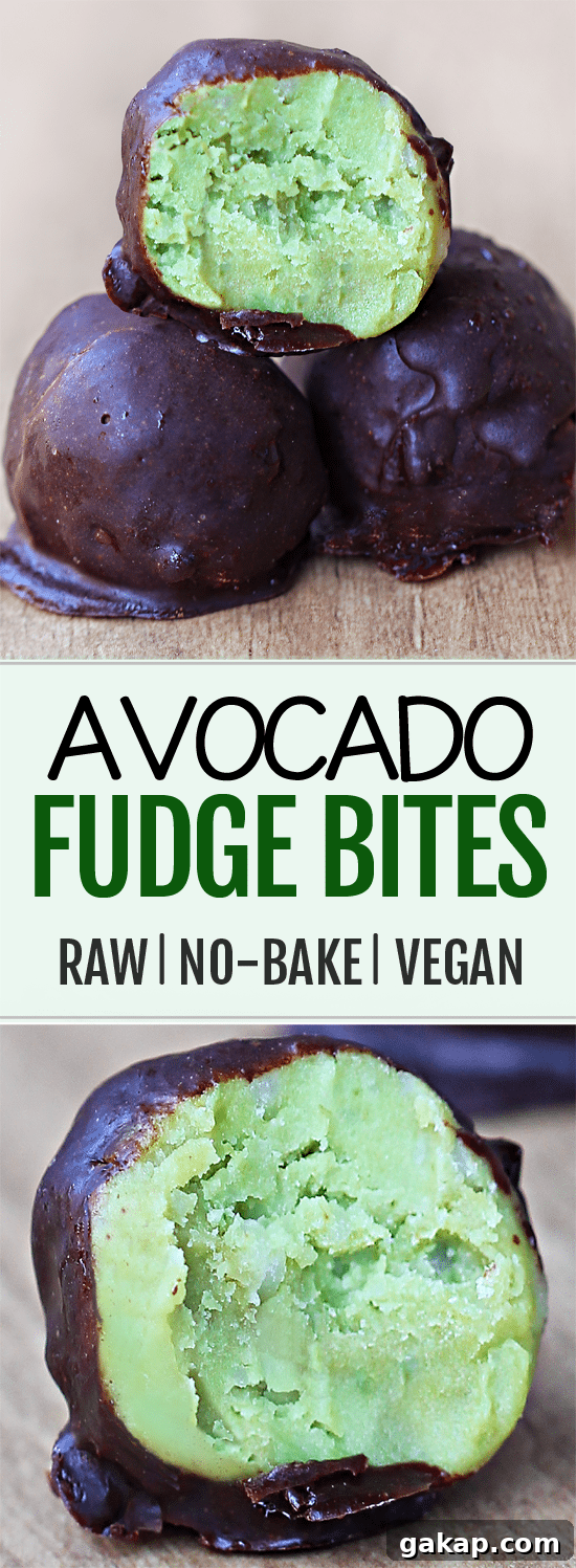 Avocado chocolate truffles