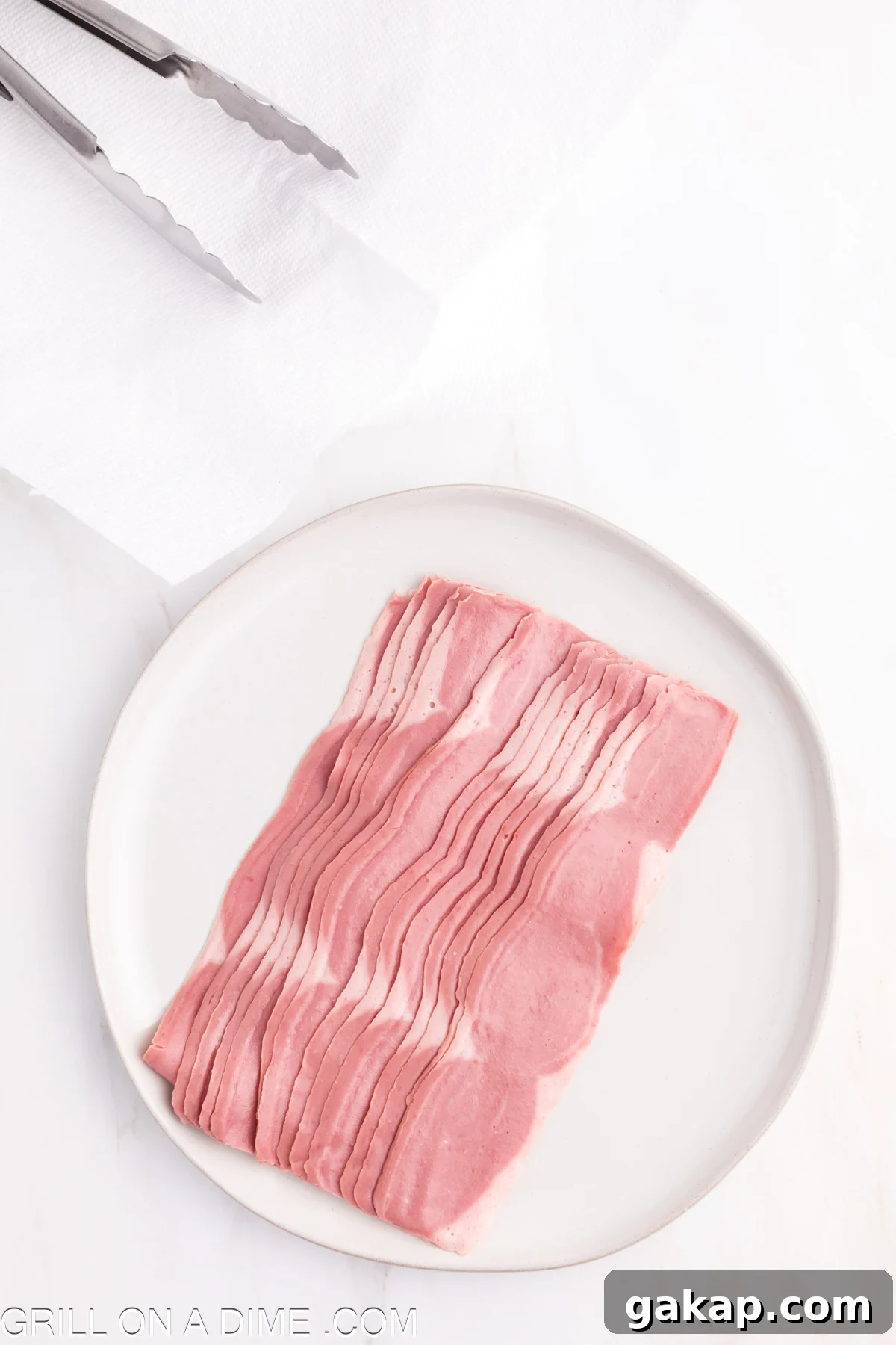 Plate of turkey bacon