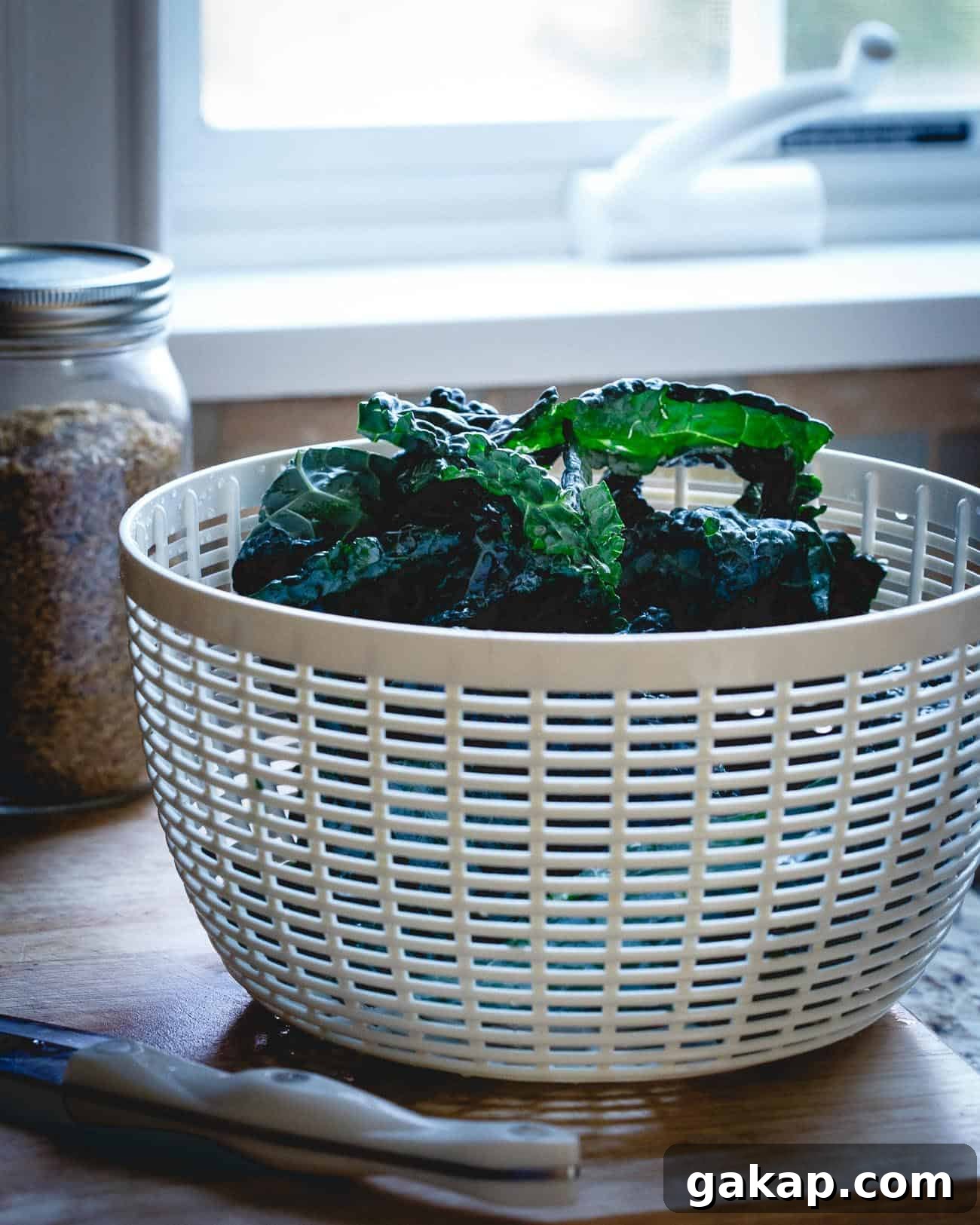 Tuscan kale and freekah combine for a hearty take on twice baked acorn squash. Tuscan kale and freekah combine for a hearty take on twice baked acorn squash.