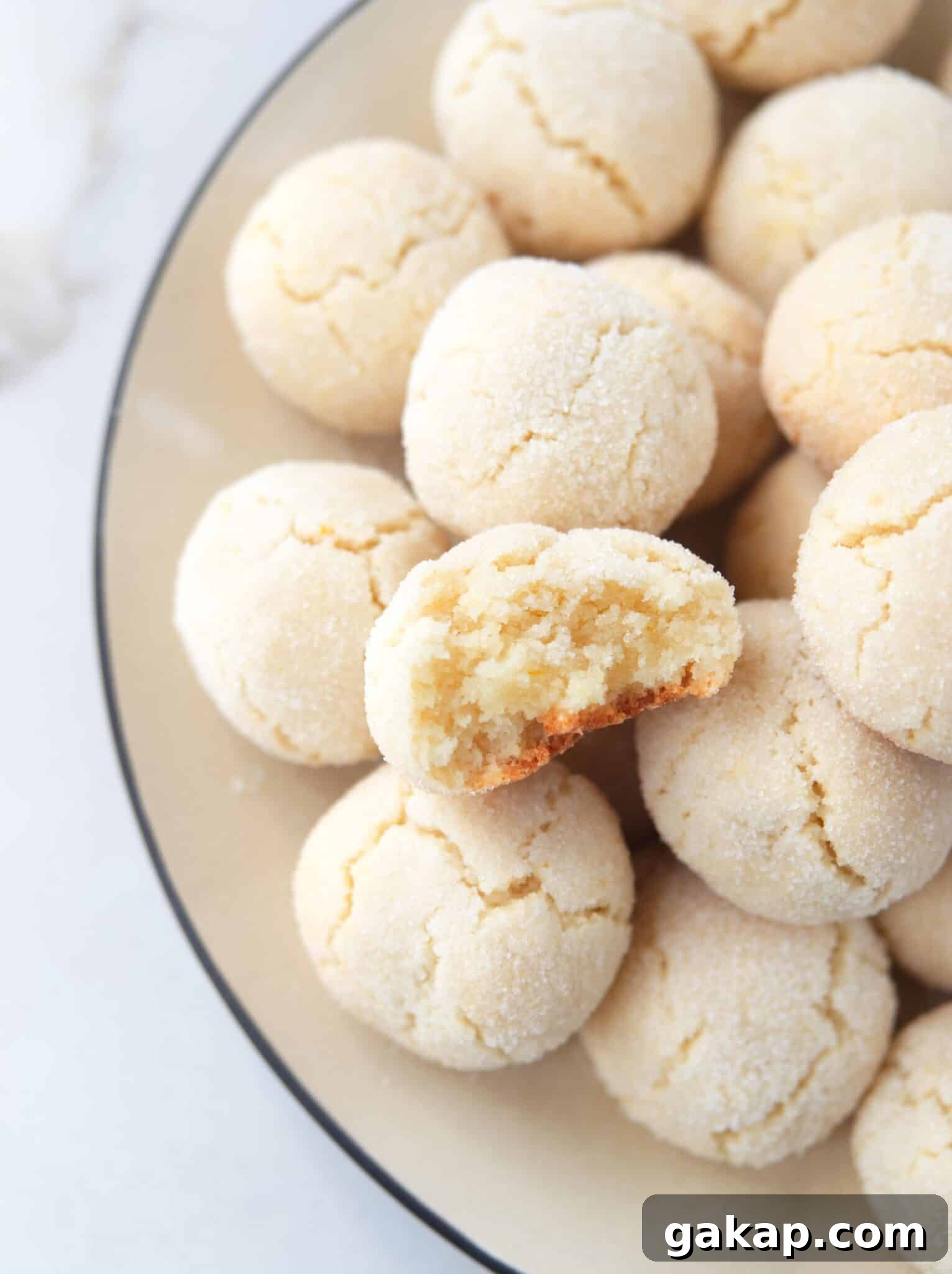 Almond Cookies on plate.