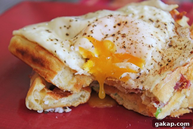 Closeup of waffle