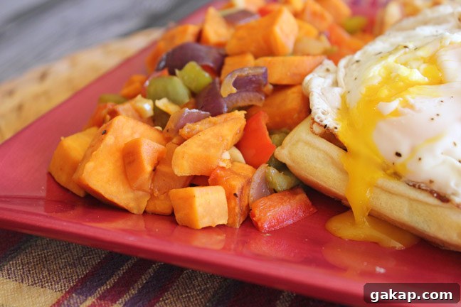 Waffles served with side dish