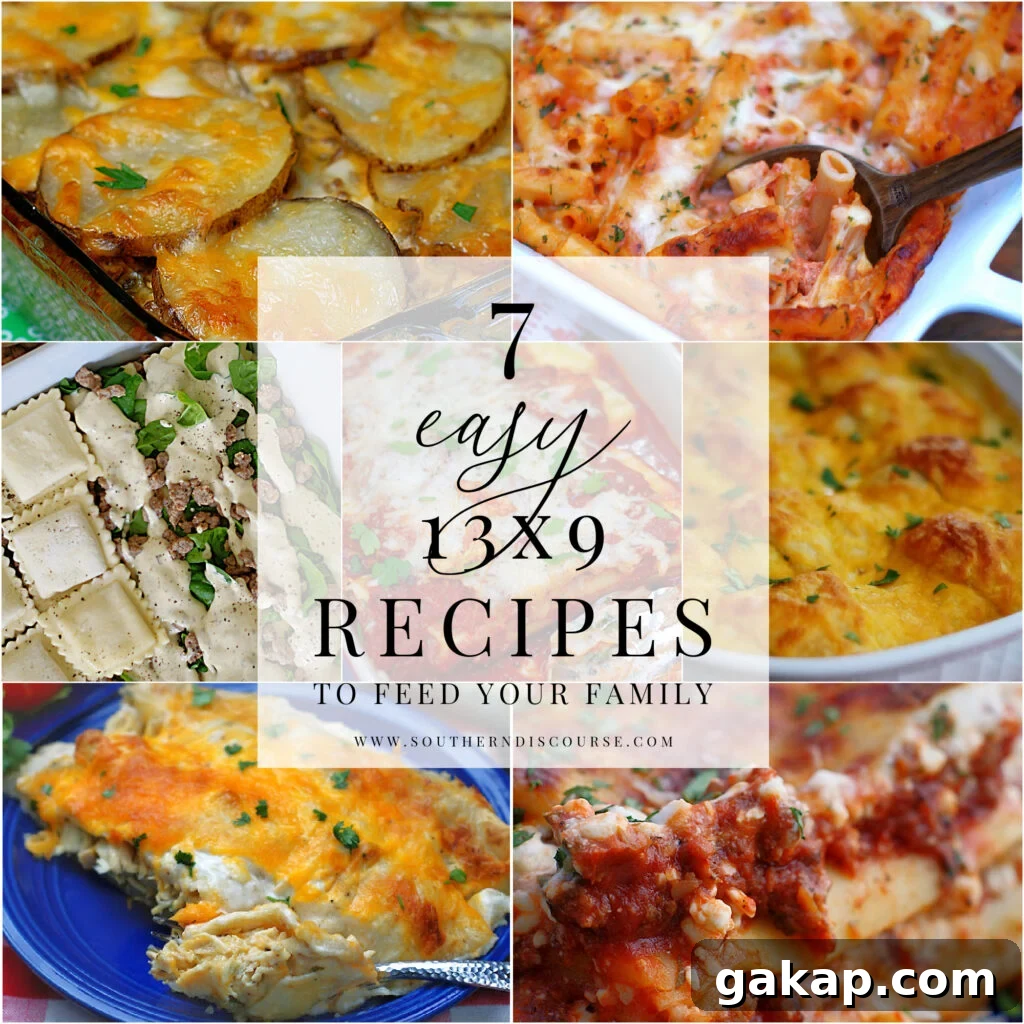 7 of the best 13x9 casserole recipes to feed your family. From pasta to meat and potatoes to enchiladas and stuffed crescent rolls, this list has everything you need to get dinner on the table.