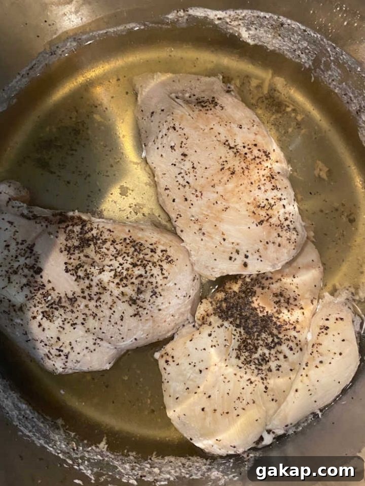 cooked chicken in instant pot