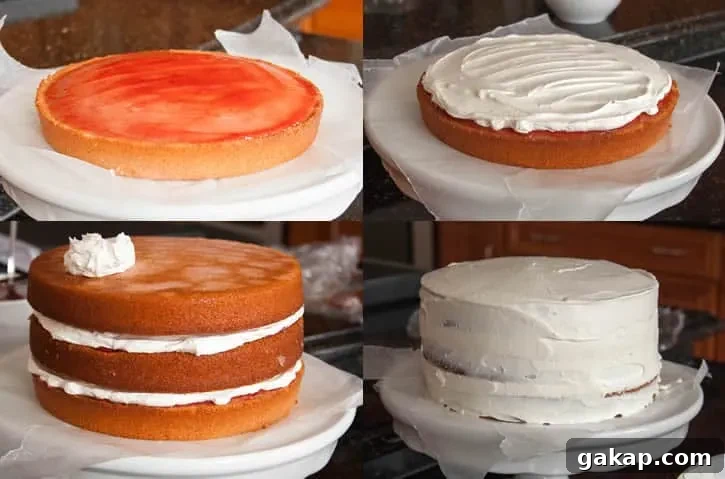 Decadent Strawberry Layer Cake Recipe with Fresh Berries 7 strawberry-cake-02