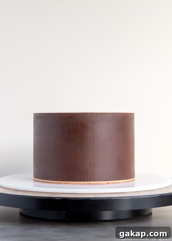 Perfect Ganache for Cakes: Step-by-Step Guide and Tips 8 The finished ganached cake.