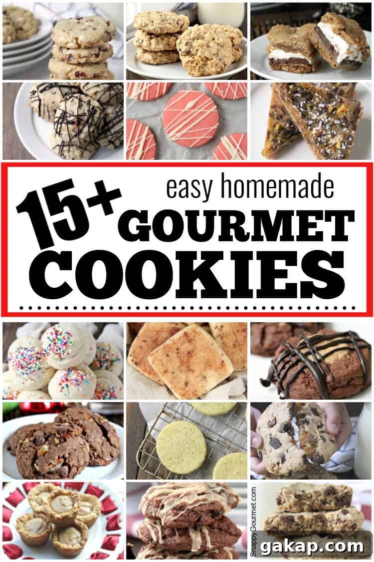 collage of gourmet cookies