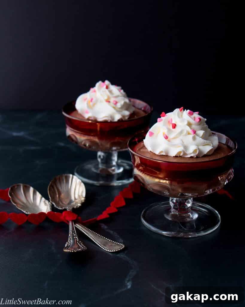 chocolate mousse with whipped cream. 